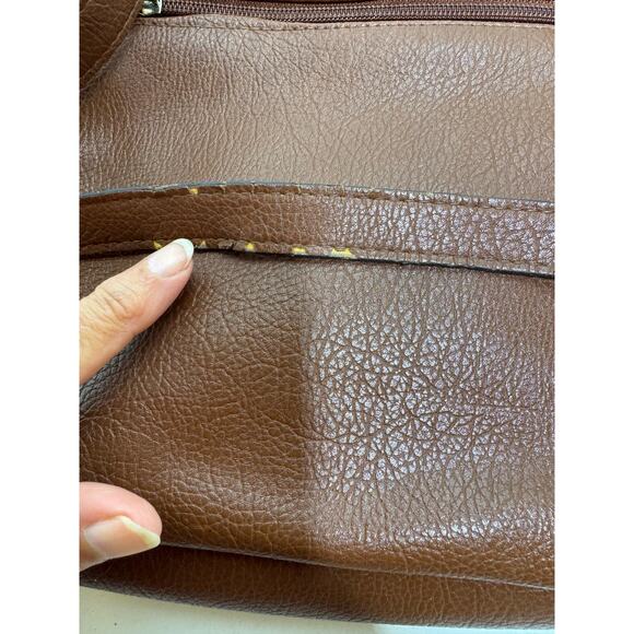 Franco Sarto  town Leather Cross Body Zippered Handbag Purse Boho Adjustable - Picture 14 of 14